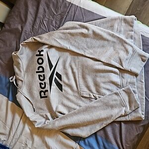 Mens reebok hoodie gray size L